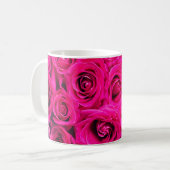 Rosa Blume Rose Hintergrund Kaffeetasse (Vorderseite Links)