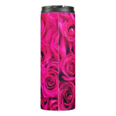 Rosa Blume Rose Hintergrund Thermosbecher (Rückseite)