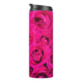 Rosa Blume Rose Hintergrund Thermosbecher (Nach rechts gedreht)
