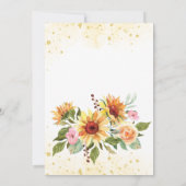 Rosa Blume Rosenblüten auf der Ranch Babydusche Einladung (Rückseite)