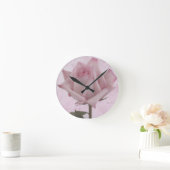 Rosa-Blume Runde Wanduhr (Zuhause)