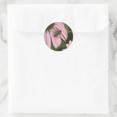 Rosa Blume Runder Aufkleber (Tasche)