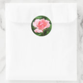 Rosa Blume Runder Aufkleber (Tasche)