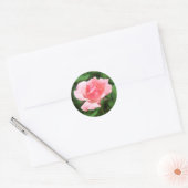 Rosa Blume Runder Aufkleber (Umschlag)