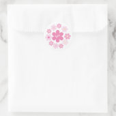 Rosa Blume Runder Aufkleber (Tasche)