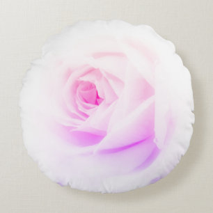 Rosa Blume Rundes Kissen