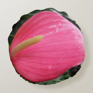 Rosa Blume Rundkissen Rundes Kissen