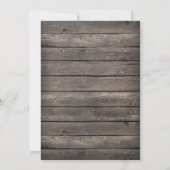 Rosa Blume Rustikales Party für Holzhäuser Einladung (Rückseite)