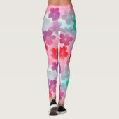 Rosa Blume Sakura Abstrakt Leggings (Rückseite)