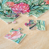 Rosa Blume, Salbei grün, nahtlos. Puzzle (Seite)