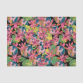 Rosa Blume sammeln im schwarzen Hintergrund Seidenpapier (Vorderseite)