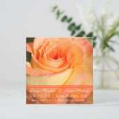 Rosa Blume Save the Date (Stehend Vorderseite)