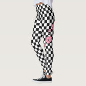 Rosa Blume Scheckte Spandex-Leggings Leggings (Links)