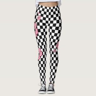 Rosa Blume Scheckte Spandex-Leggings Leggings