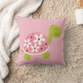 Rosa Blume Schildkröte Kissen (Decke)