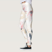 Rosa Blume Schlangenmuster Leggings (Links)