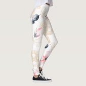 Rosa Blume Schlangenmuster Leggings (Rechts)