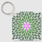 rosa Blume Schlüsselanhänger (Vorderseite)