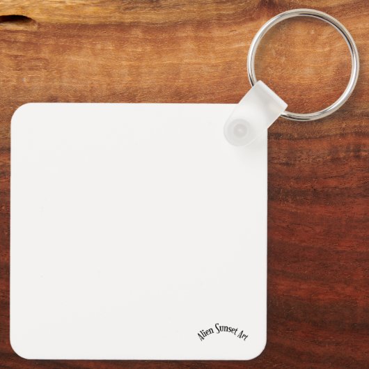 rosa Blume Schlüsselanhänger (Rückseite)