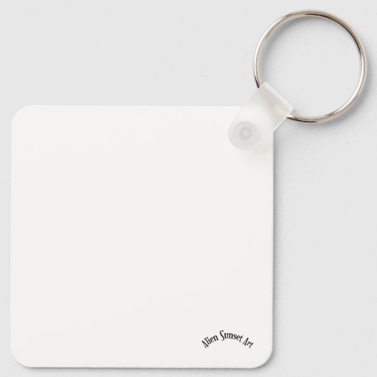 rosa Blume Schlüsselanhänger (Rückseite)