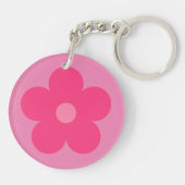 Rosa Blume Schlüsselanhänger (Rückseite)