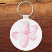 Rosa Blume Schlüsselanhänger (Vorderseite)