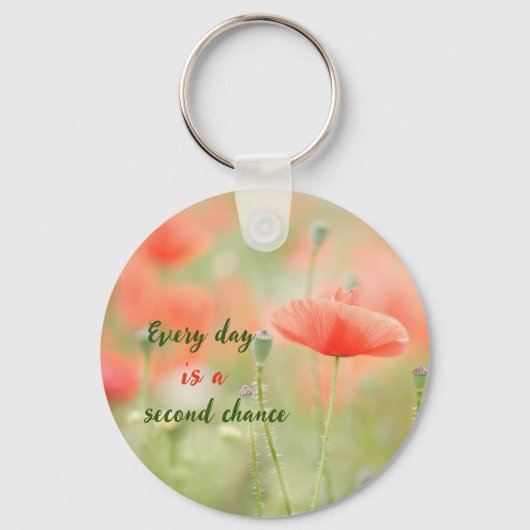 Rosa Blume Schlüsselanhänger (Vorderseite)