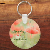 Rosa Blume Schlüsselanhänger (Vorderseite)