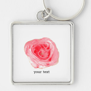 Rosa Blume Schlüsselanhänger