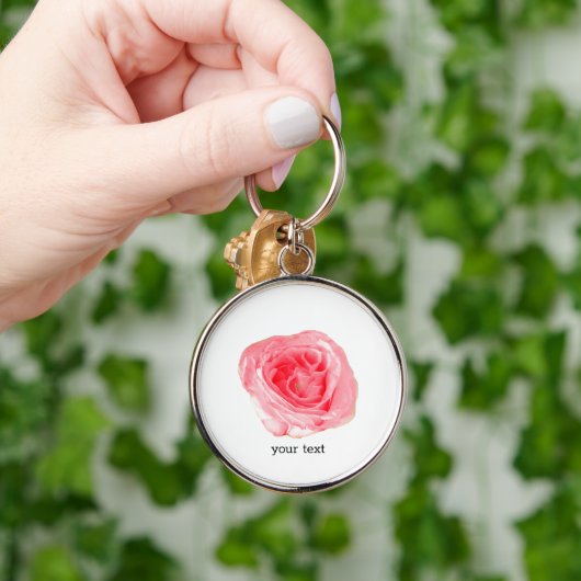 Rosa Blume Schlüsselanhänger (Hand)