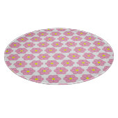 rosa Blume Schneidebrett (Ecke)