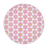 rosa Blume Schneidebrett (Vorderseite)