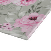Rosa Blume Schneidebrett (Ecke)