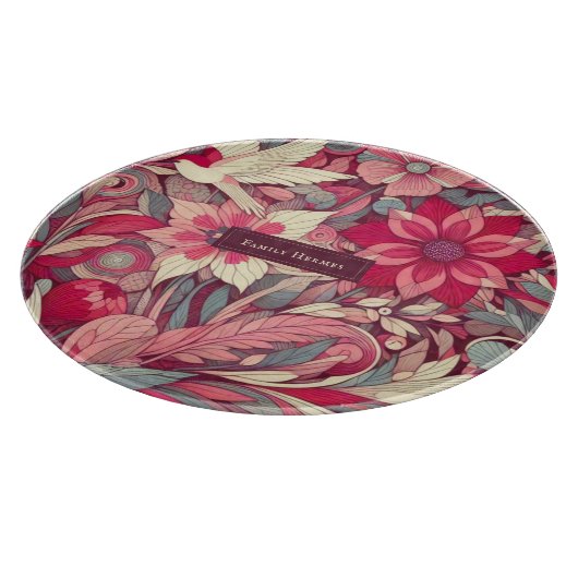 Rosa Blume Schneidebrett (Ecke)