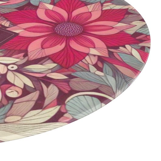 Rosa Blume Schneidebrett (Ecke)