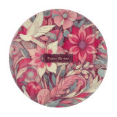 Rosa Blume Schneidebrett (Vorderseite)