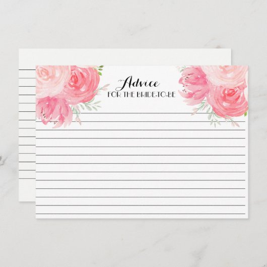 Rosa Blume Schöne Blumenberater Karten (Vorne/Hinten)