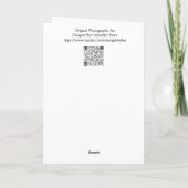 Rosa Blume Schöne Geburtskarte Karte (Rückseite)