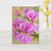 Rosa Blume Schöne Geburtskarte Karte (Gelbe Blume)