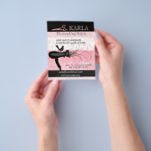 Rosa Blume Schönheitssalon Trockner Haartrockner S Flyer (Gruppe)