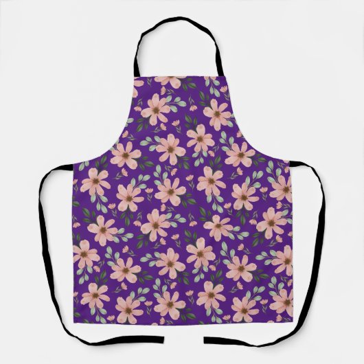 Rosa Blume Schürze (Vorderseite)