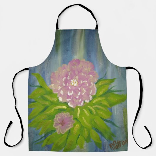 rosa Blume Schürze (Vorderseite)