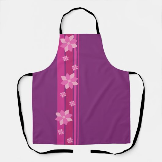 Rosa Blume Schürze (Vorderseite)