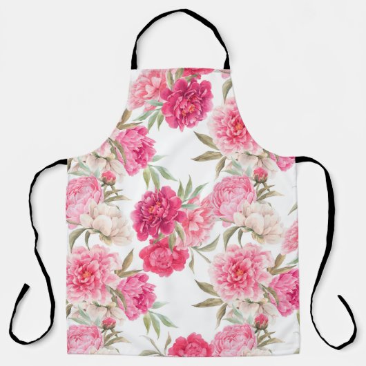 Rosa Blume Schürze (Vorderseite)