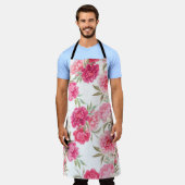 Rosa Blume Schürze (Getragen)