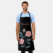 Rosa Blume Schürze (Getragen)