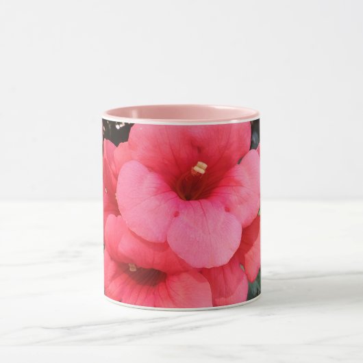 Rosa Blume Schwarz 325 ml Ringer Combo Tasse (Zentrum)