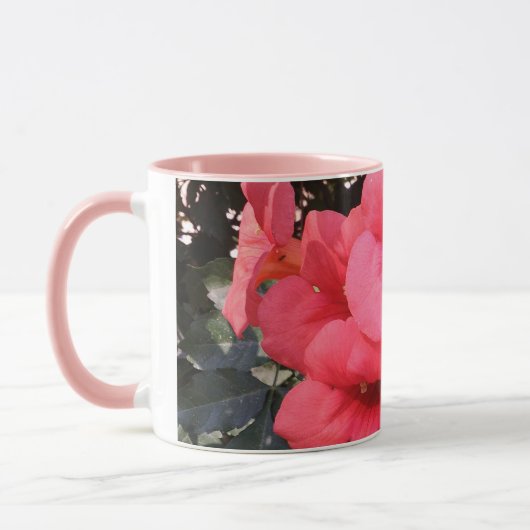Rosa Blume Schwarz 325 ml Ringer Combo Tasse (Links)