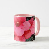 Rosa Blume Schwarz 325 ml Ringer Combo Tasse (VorderseiteRechts)
