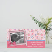 Rosa Blume Scrapstil Ankündigung (Stehend Vorderseite)